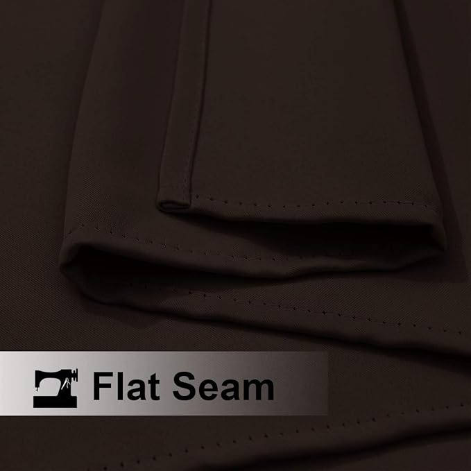 NICETOWN 2 Panels Brown Outdoor Curtains - Image 6