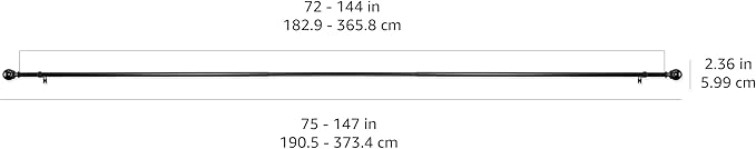 Amazon Basics Sturdy Adjustable Curtain Rod - Image 6