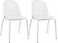 2xhome Modern Stackable Armless Dining Chair | Plastic Shell Seat by 2xhome