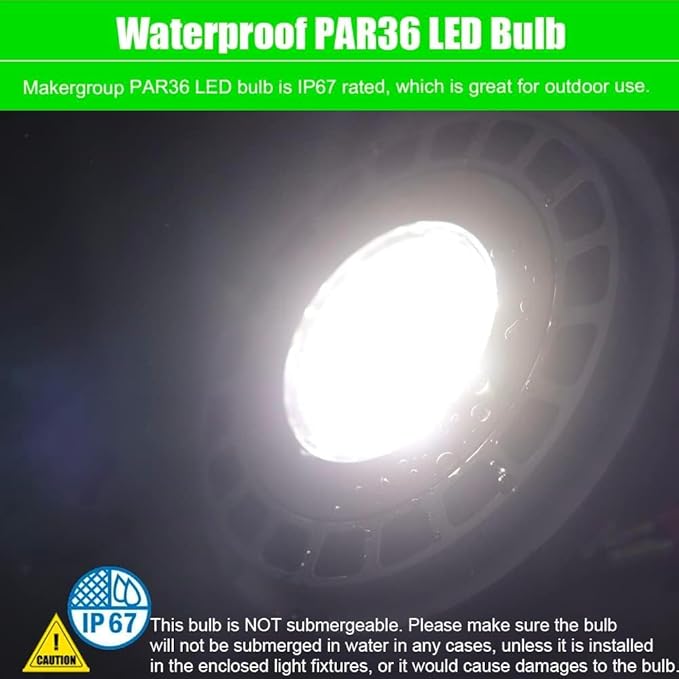 PAR36 Landscape LED Light Bulb 10W 12V Low Voltage Waterproof Spotlight - Image 2