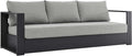 Modway Tahoe Aluminum Outdoor Patio Sofa in Gray Gray by Modway