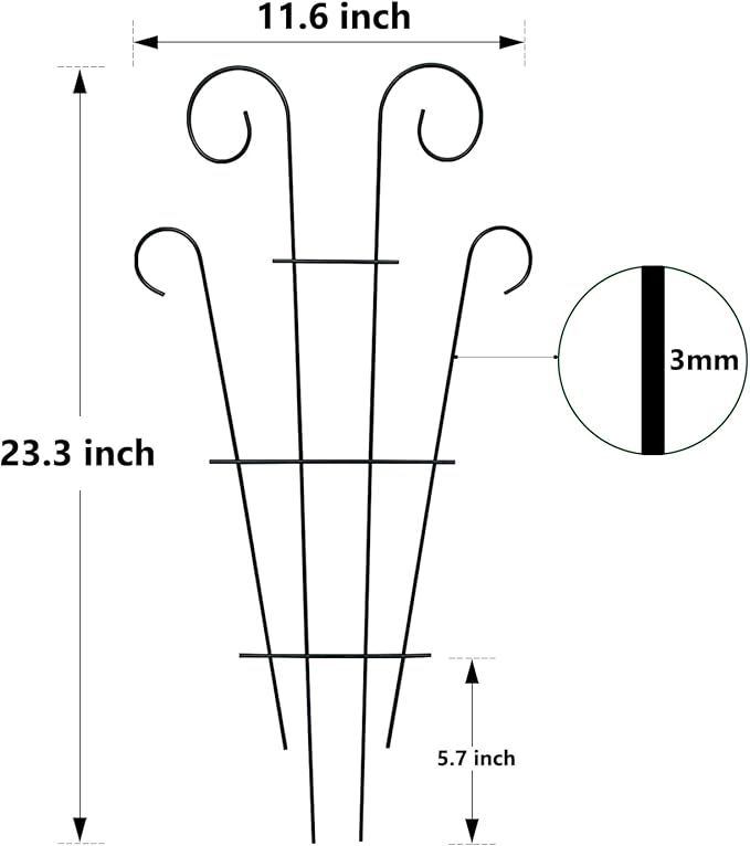 4 Pack 23'' Indoor Plant Trellis - Image 2