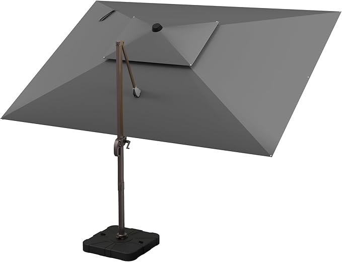 9' X 12' Cantilever Outdoor Patio Umbrellas Double Top Large Rectangle Umbrella by ORYNTREX