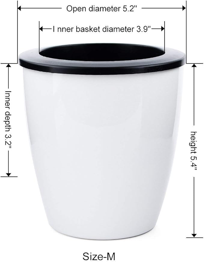 5.2“ Self Watering Planter White Flower Pot, Mini Plant Pot, African Violets - Image 4