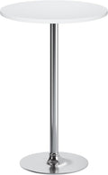 Flamaker Round Bistro Pub Table Modern Style Metal Base MDF Top Cocktail Bar by Flamaker