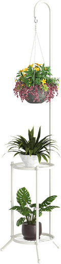 Plant Stand with Hooks Indoor Outdoor Corner Tall Plant Stand Heavy-Duty Metal by BMOSU