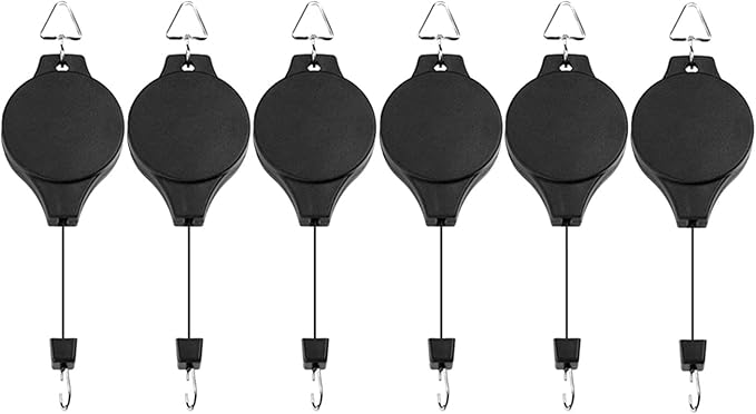 Pack Plant Hook Pulley, Retractable Plant Hanger Easy Reach Hanging Flower by Lythor