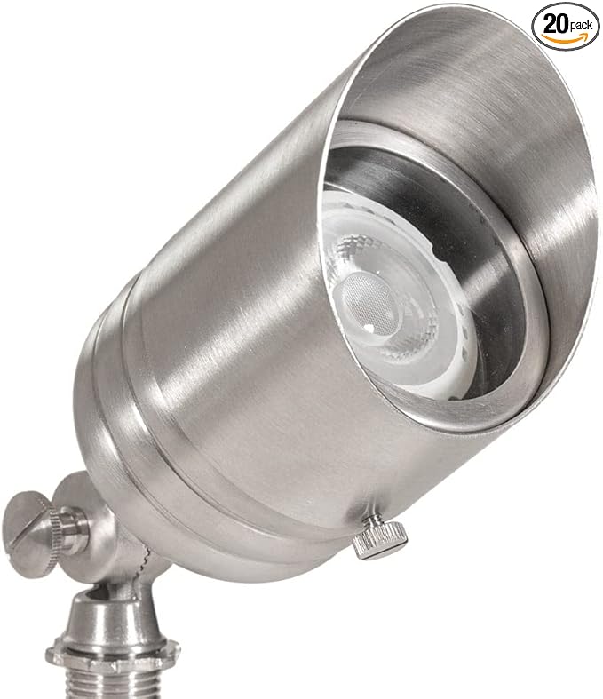 VOLT 20-Pack 12V Fat Boy Stainless Steel Outdoor Spotlights by VOLT
