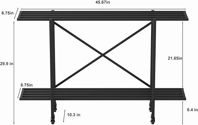 Zhongma 2 Tier Metal Sturdy Narrow Plant Stand - Image 5