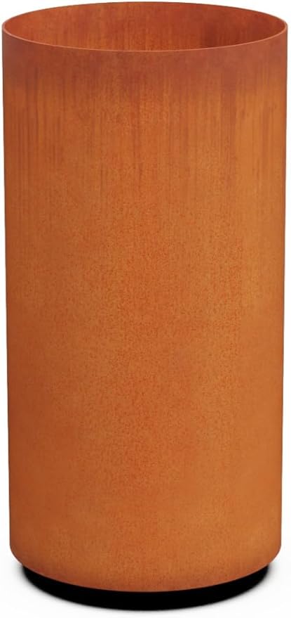 PLANTERCRAFT Corten Steel Metal Planter Box, Round Sizes, Modern Garden Steel by Plantercraft