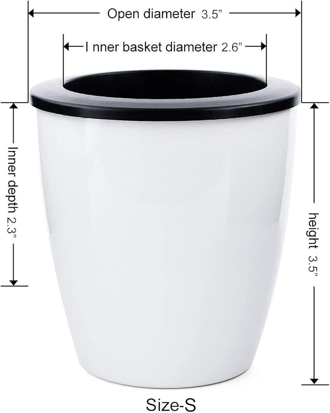 6 Pcs 3.5“ Self Watering Planter White Flower Pot, Flowers Plants, Small Mini - Image 3