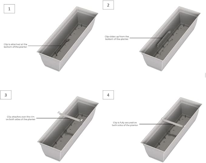 The HC Companies 24" Eclipse Plastic Window Box 7.76"x24"x6.57" in Black Color - Image 6