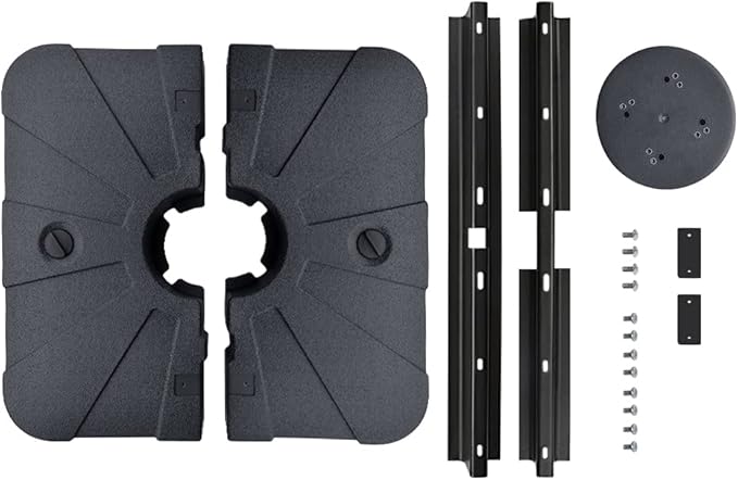EliteShade USA 33" x 33" Offset Patio Umbrella Base Sand/Water Filled Square - Image 5