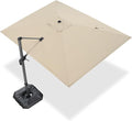 PURPLE LEAF 9' X 11.5' Patio Umbrella Outdoor Cantilever Rectangle Umbrella by PURPLELEAF
