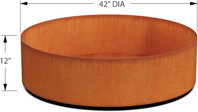 PLANTERCRAFT Corten Steel Metal Planter Box, Round Sizes, Modern Garden Steel - Image 5