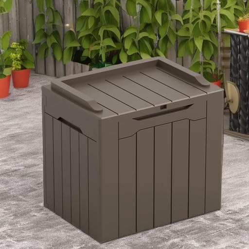 Greesum 31 Gallon Resin Deck Box All Weather Outdoor Storage Boxes - Image 5