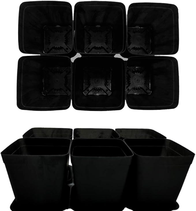 OJYUDD 24 Pack 3 Inch Black Nursery Pot Flower Pots Square Plastic Plant Pot - Image 5