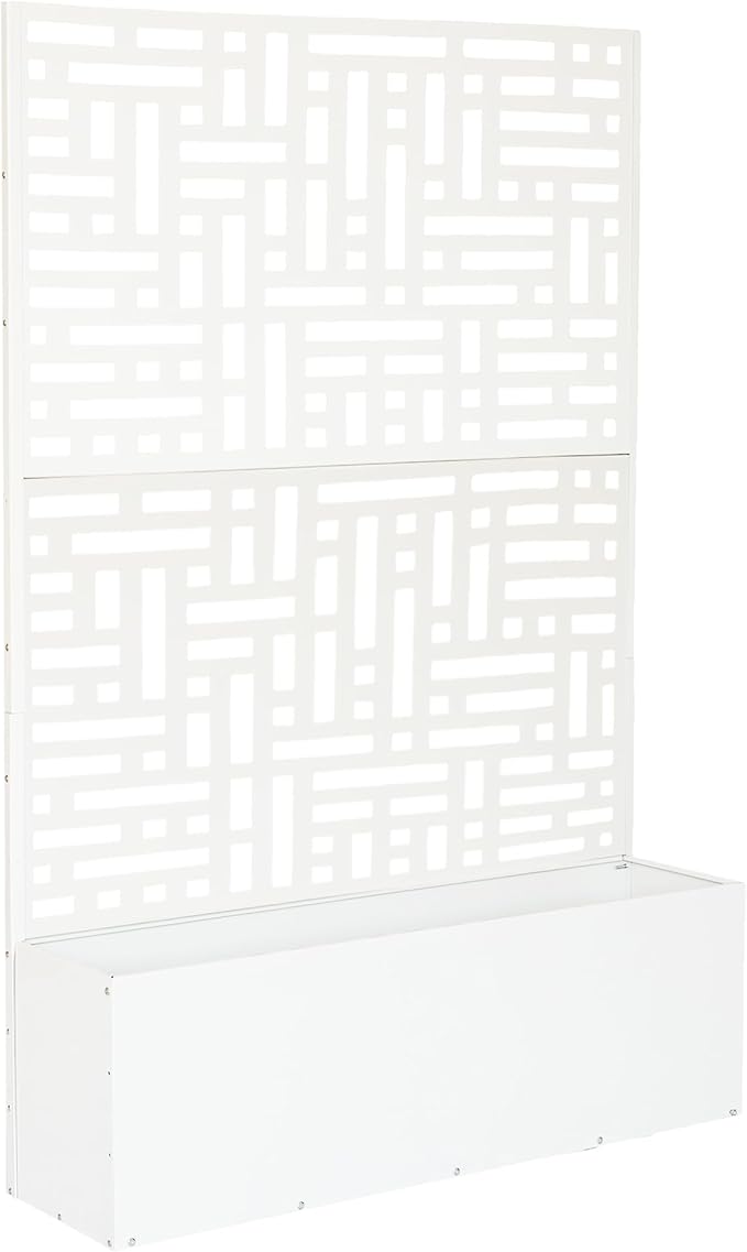 Oakland Living 6 ft. X 4 ft. White Freestanding Metal Privacy Screen Room by Oakland+Living