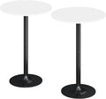 Flamaker Round Bistro Pub Table Modern Style Metal Base MDF Top Cocktail Bar by Flamaker
