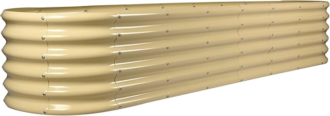 Land Guard 8×2×1.5ft Galvanized Raised Garden Bed Kit, Raised Garden Boxes by LandGuard