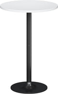 Flamaker Round Bistro Pub Table Modern Style Metal Base MDF Top Cocktail Bar by Flamaker