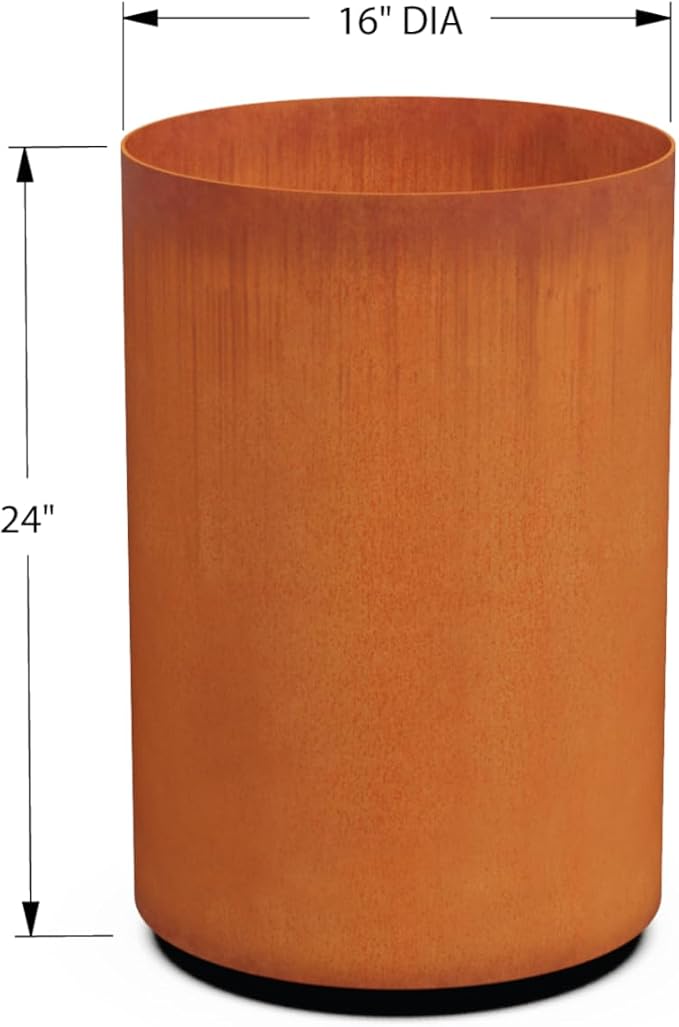 Plantercraft Corten Steel Planters | 24" High Large Round Planters - Image 5