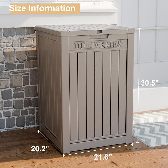DRATO 48 Gallon Package Delivery Box, Large Lockable Storage Box, Double-Wall - Image 4