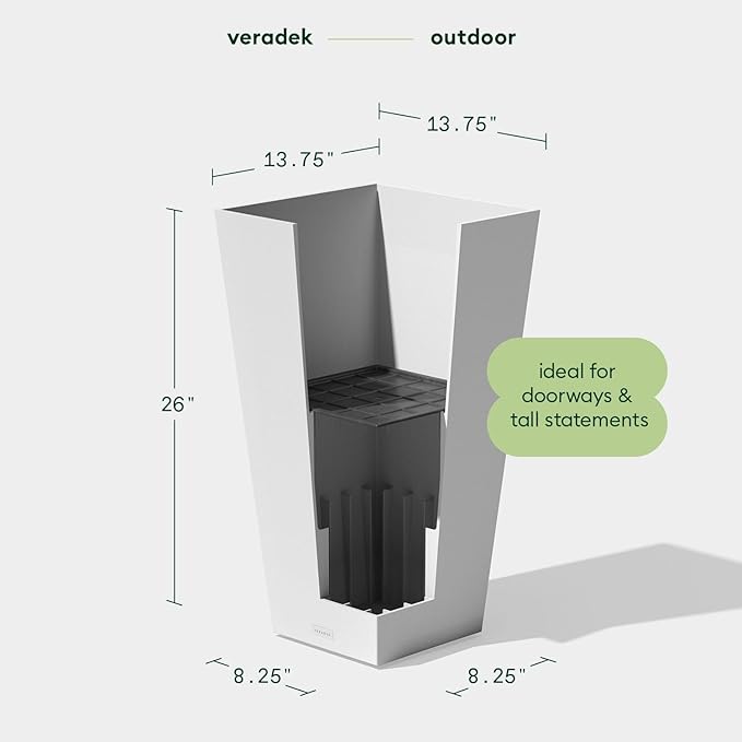 Veradek V-Resin Indoor/Outdoor Taper Planter - Image 2