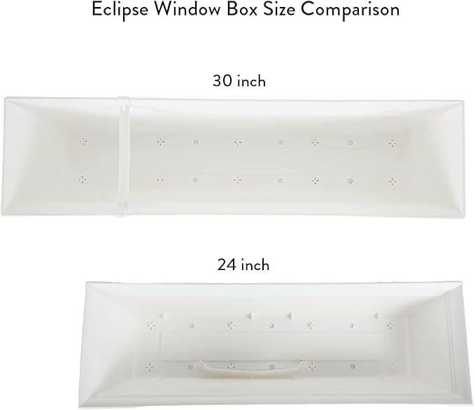 The HC Companies 24" Eclipse PlasticWindow Box 7.76"x24"x6.57" in White Color - Image 5