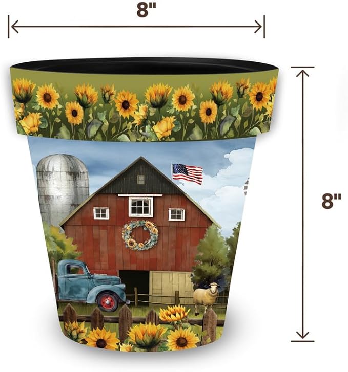Briarwood Lane Sunflower Barn Small Planter - Image 5