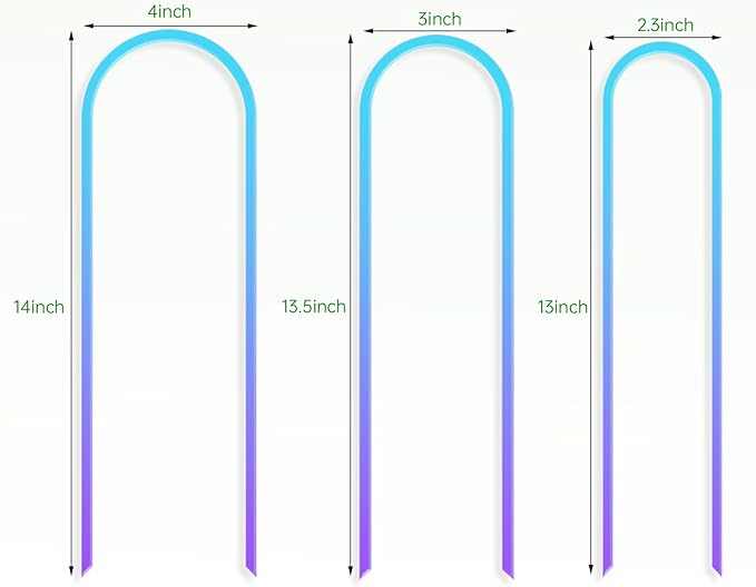 3 Pack U-Shaped Colorful Acrylic Plant Trellis - Image 6