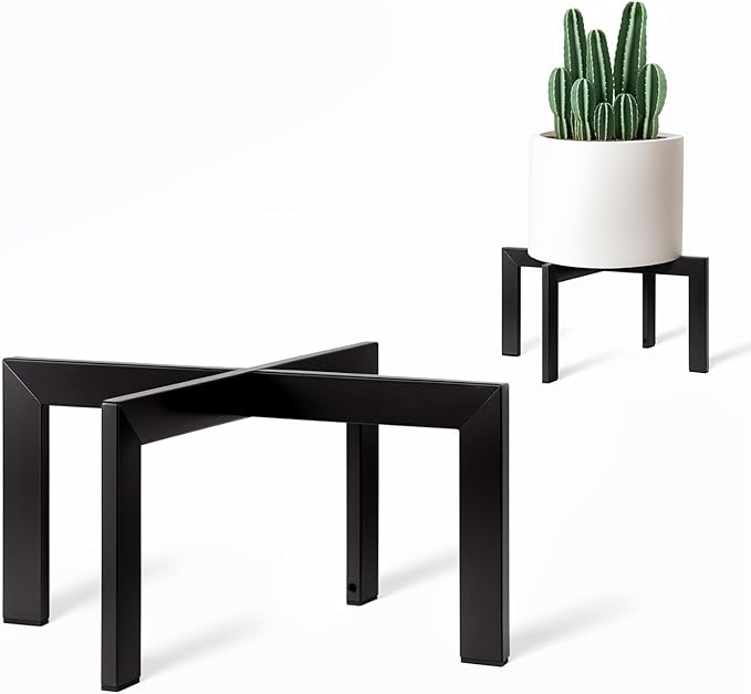 IZIDDO 4 Pack Plant Stand Indoor Outdoor, Metal Mid-Century Pot Stand, Modern by IZIDDO