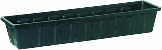 Root & Vessel Poly-Pro Plastic Flower Box Planter, Hunter Green by Novelty