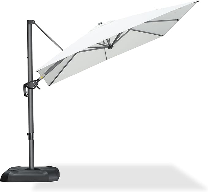 PURPLE LEAF 8 Feet Patio Umbrella Outdoor Cantilever Square Umbrella Aluminum - Image 3