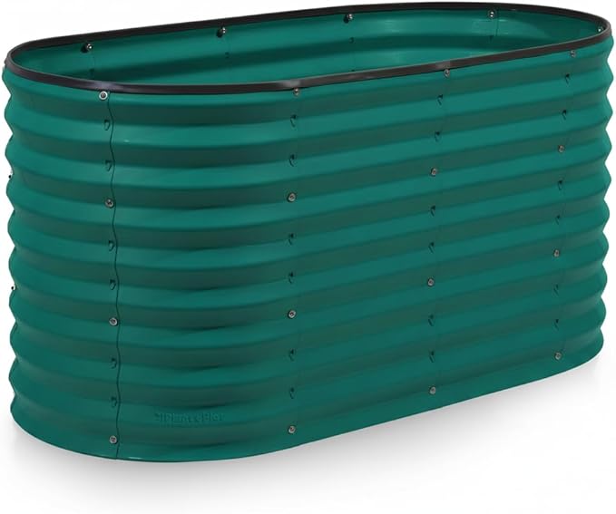 Plant & Plot Galvanized Raised Garden Beds Outdoor // 4×2×2 ft Planter Raised by PlantPlot