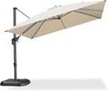 PURPLE LEAF 10 Feet Patio Umbrella Outdoor Cantilever Square Umbrella Aluminum by PURPLELEAF