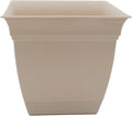 The HC Companies Eclipse Square Plastic Planter w/ Attached Saucer by TheHCCompanies