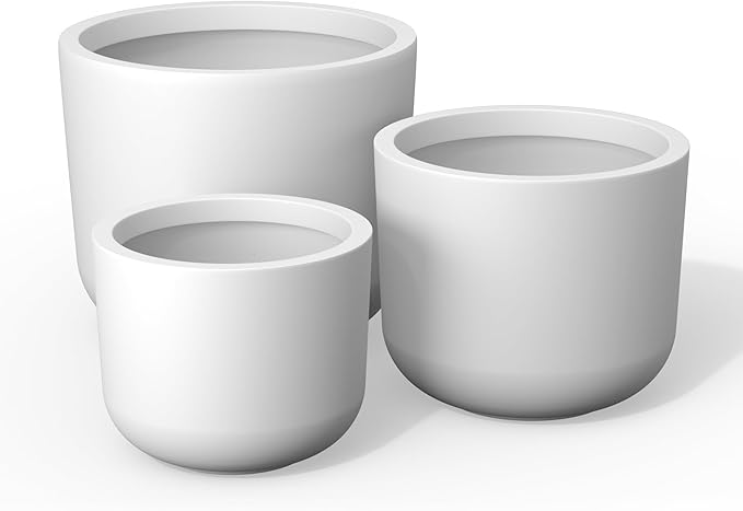 Kante 13", Outdoor Indoor Modern Planter Pots, Lightweight, Weather Resistant by Kante