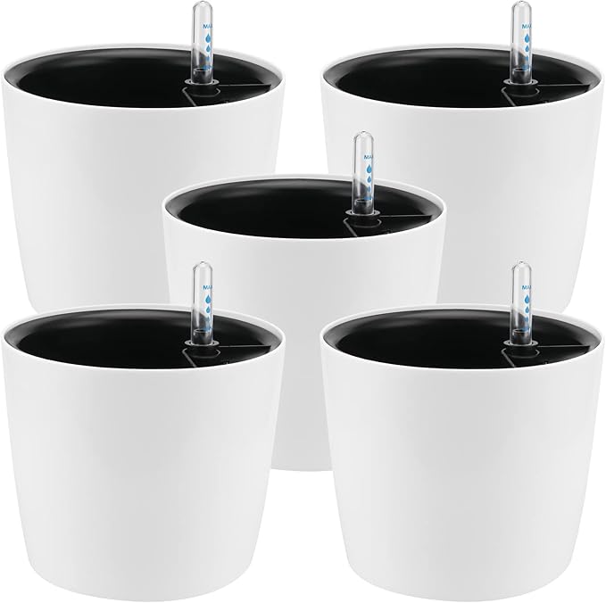 5 Pack 7 Inch Self Watering Planter by HEIHAK