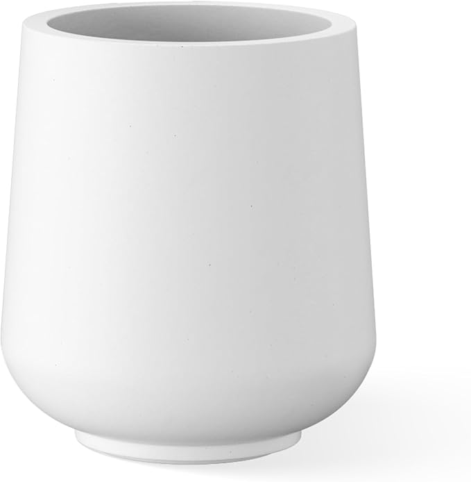 Kante 15.3" Dia Round Concrete Planter, Outdoor Indoor Large Plant Pots by Kante