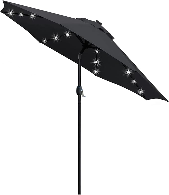 Sunnyglade 9' Solar LED Lighted Patio Umbrella by Sunnyglade
