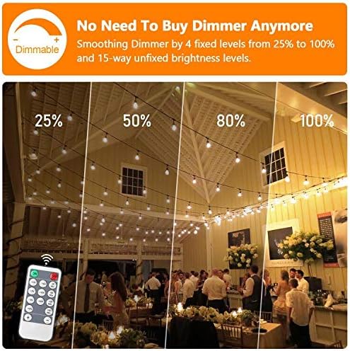 Lakumu 2-Pack 3 Color Dimmable LED Outdoor String Lights - Image 3