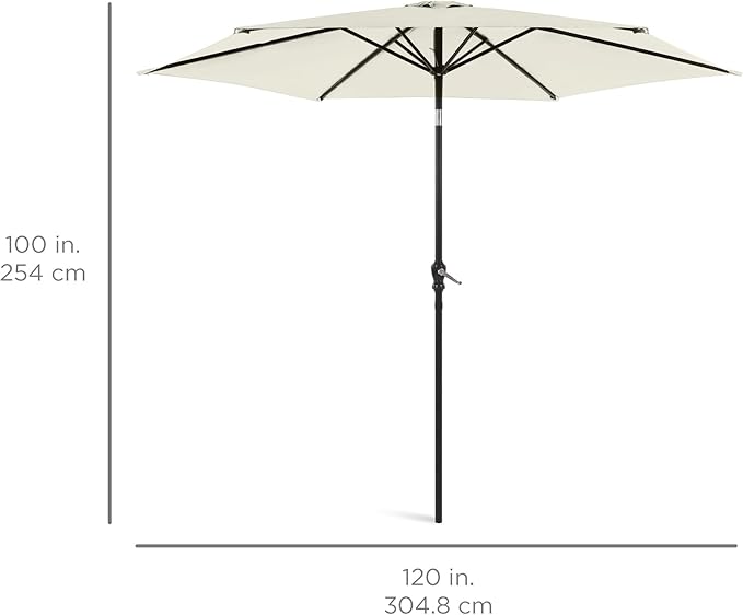 Best Choice Products 10ft Outdoor Table Compatible Steel Polyester Market Patio - Image 7
