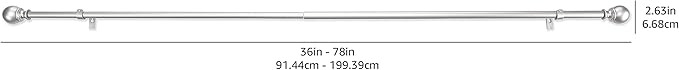 Amazon Basics Sturdy Adjustable Curtain Rod - Image 6