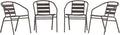 Flash Furniture Lila Metal Restaurant Stack Chairs by FlashFurniture