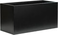 Galvanized Steel Metal Planter 25" L x 11" W x 13" H Rectangular Indoor Black by GZGNEEVL