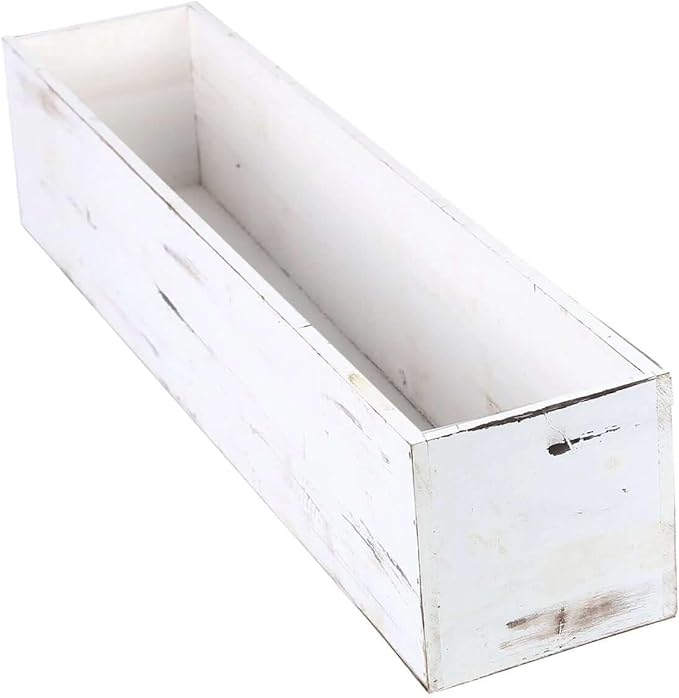 Efavormart 30"x6" Whitewash Wood Planter Box - Image 7