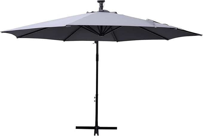 Flash Furniture Sedona Round Solar Cantilever Umbrella, Commercial Grade - Image 6