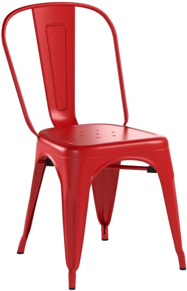 FDW Metal Dining Chairs Set of 4 Indoor Outdoor Chairs Patio Chairs Kitchen - Image 5