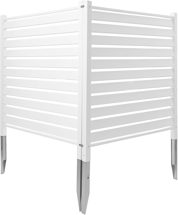VEVOR 48" W x 48" H Vinyl Fence Panels, Air Conditioner Fence, Outdoor Privacy - Image 11